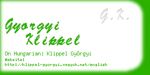 gyorgyi klippel business card